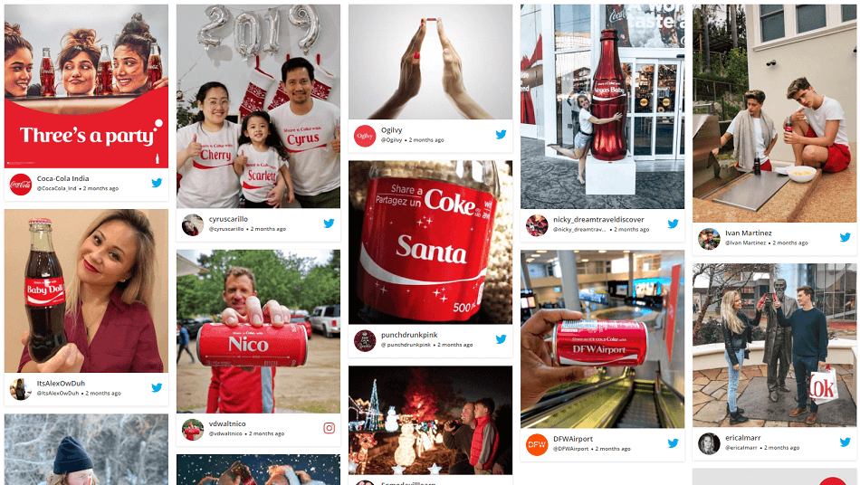 Coca Cola social media