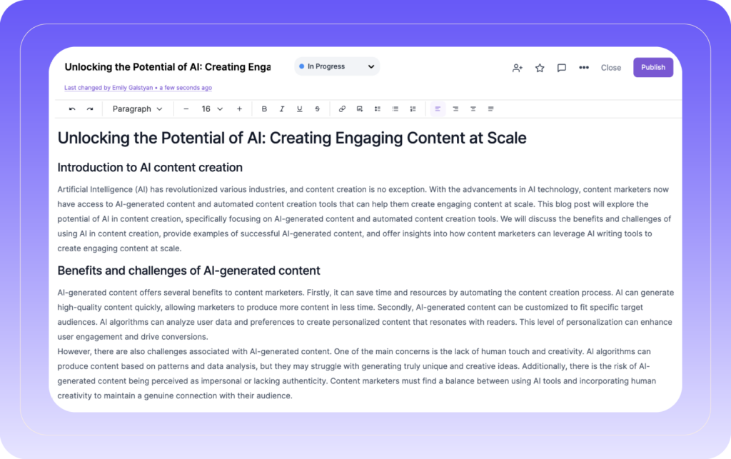 Vocable creating article draft online