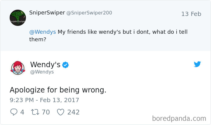Wendy's Hilarious Tweets Screenshot